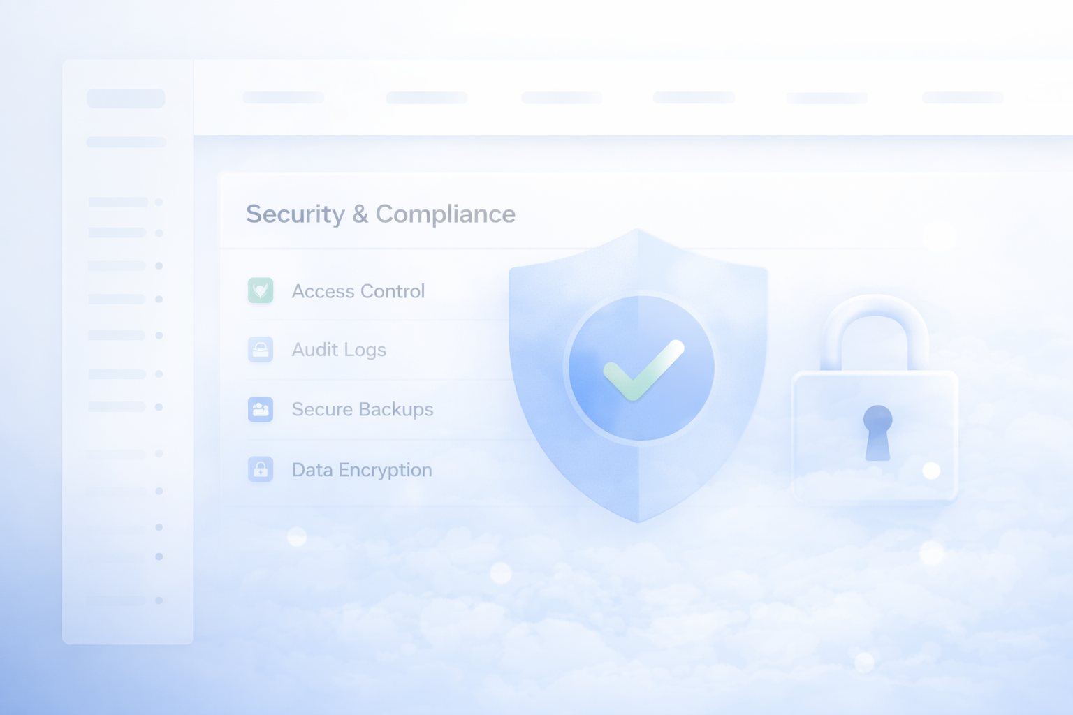 Security and compliance for clinic software