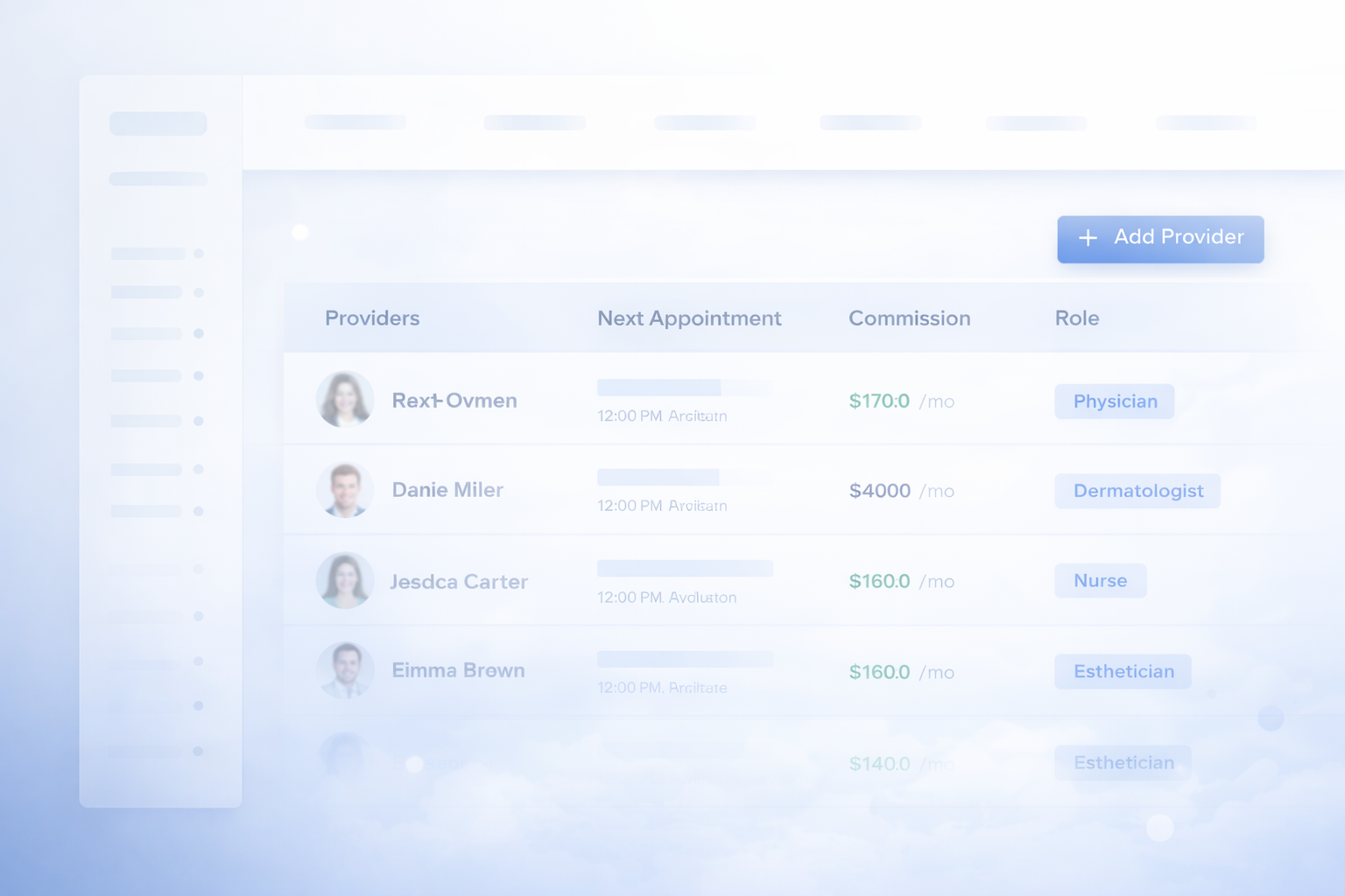 Provider and staff management for clinics